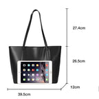Bolsa Feminina Preta Grande Foxer Modelo Valenora Black