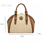 bolsa feminina pequena de  couro Siena beige