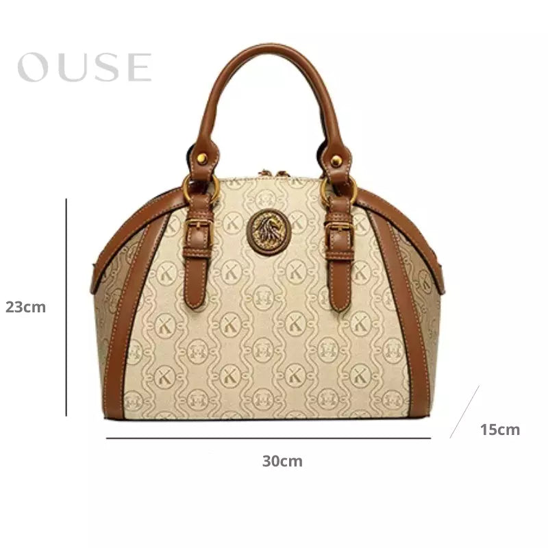 bolsa feminina pequena de  couro Siena beige