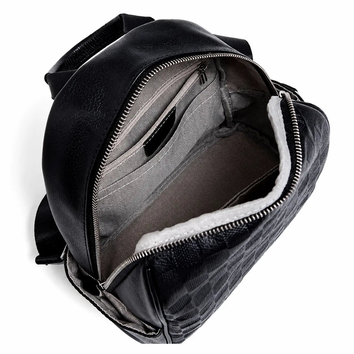 mochila feminina de couro  Spine Black preta