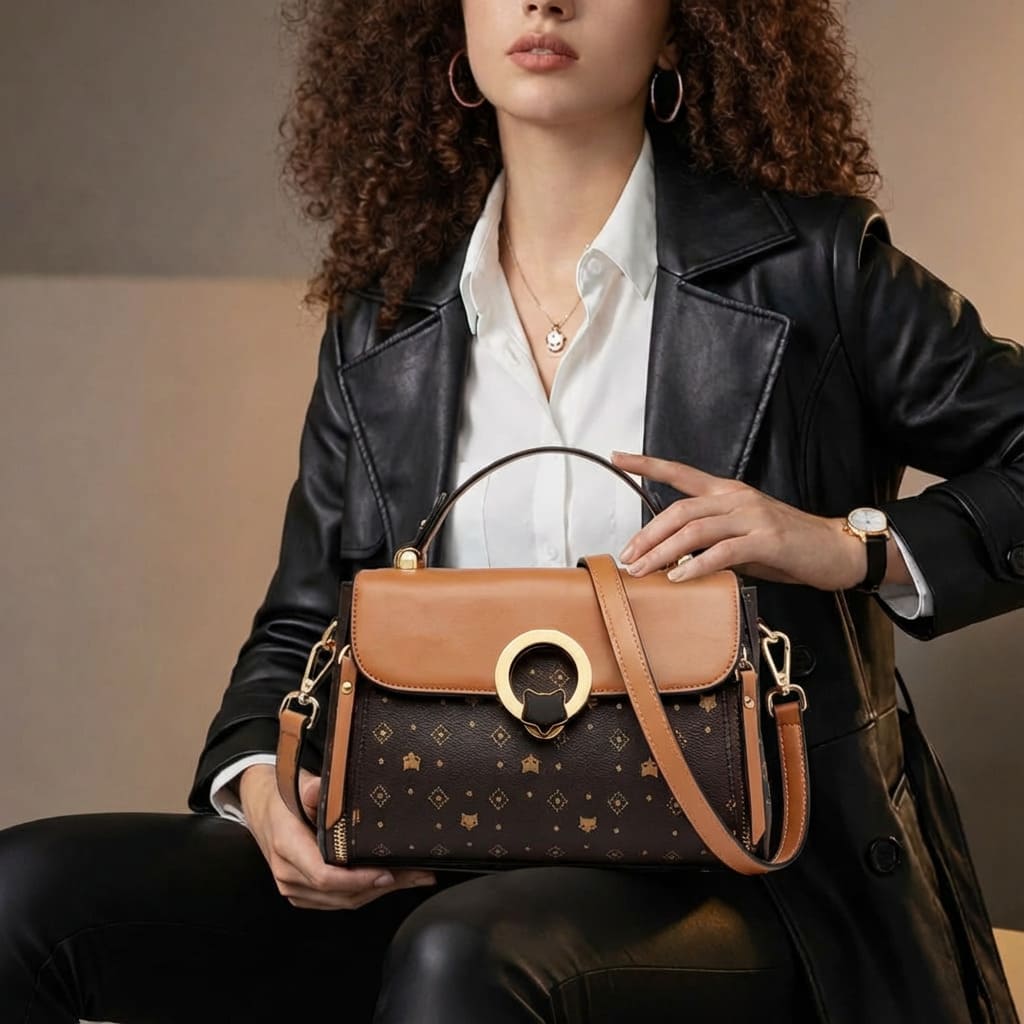 bolsa feminina transversal de couro