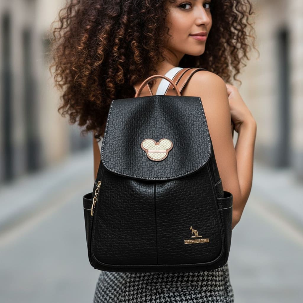  mochila feminina de couro Serena Mickey 1