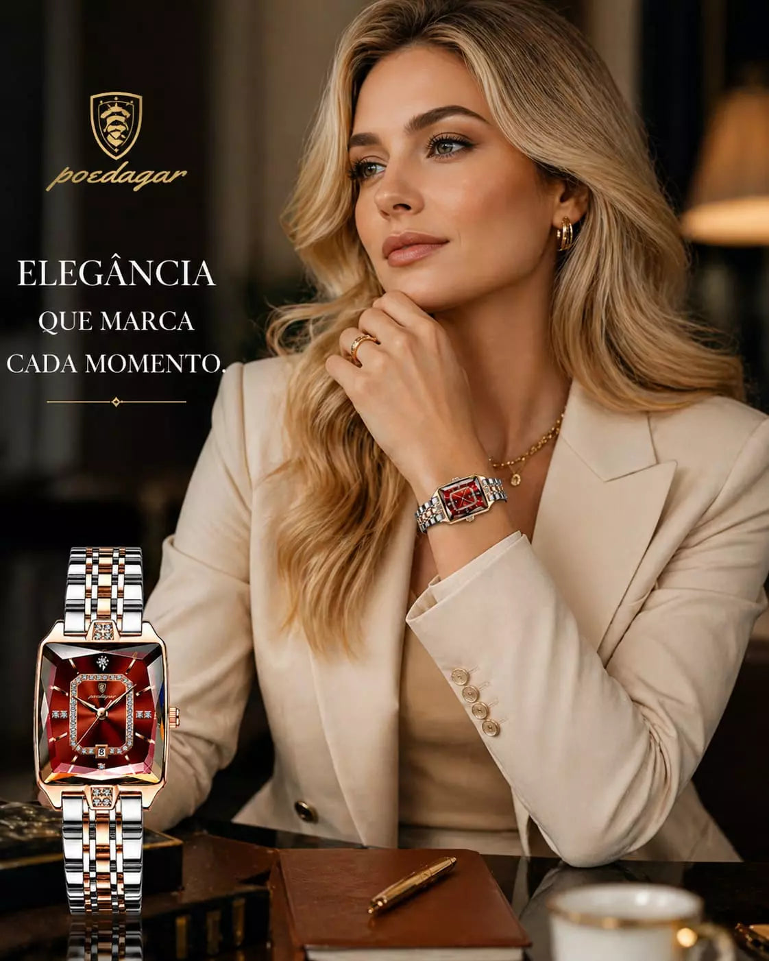 Relógio Feminino  Modelo Opaline Rose Gold