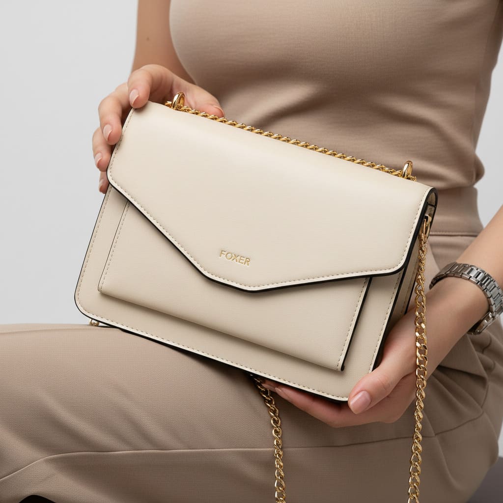 Bolsa feminina transversal pequena de couro arvelle