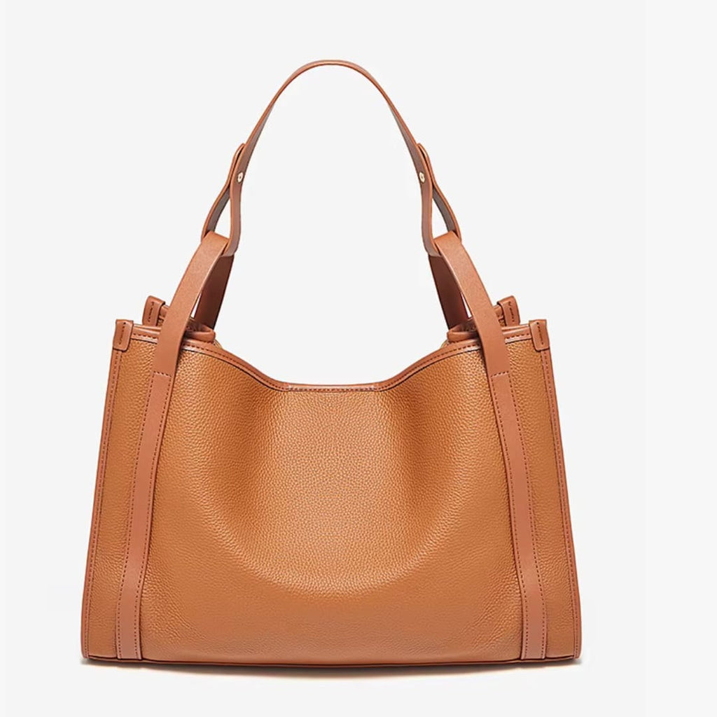 bolsa feminina grande  de couro solphi brown 3