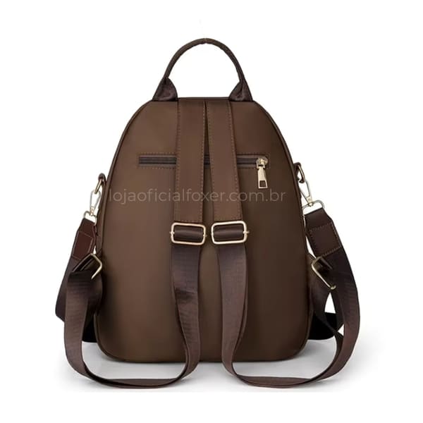 Mochila feminina FOXER Bella Luxe acabamento da parte de tras da mochila 