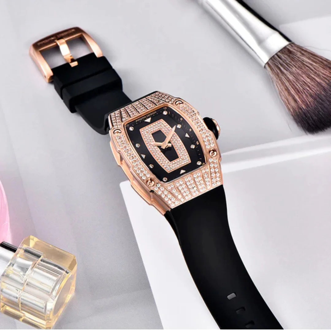 Relógio Feminino Dourado Orlisse Black Gold