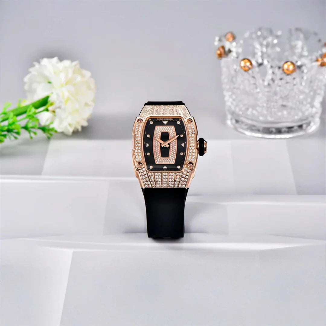 Relógio Feminino Dourado Orlisse Black Gold