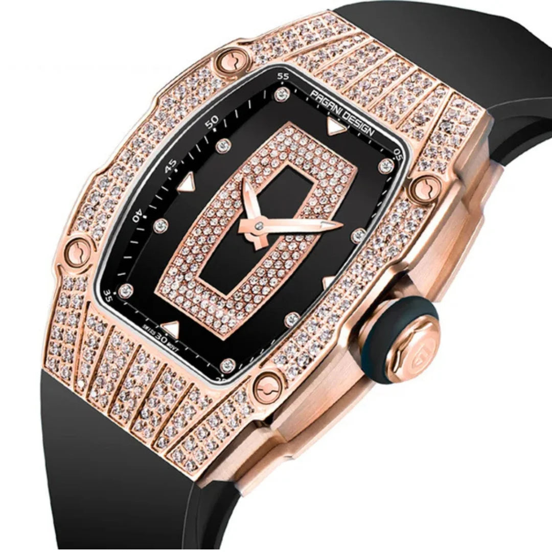 Relógio Feminino Dourado Orlisse Black Gold