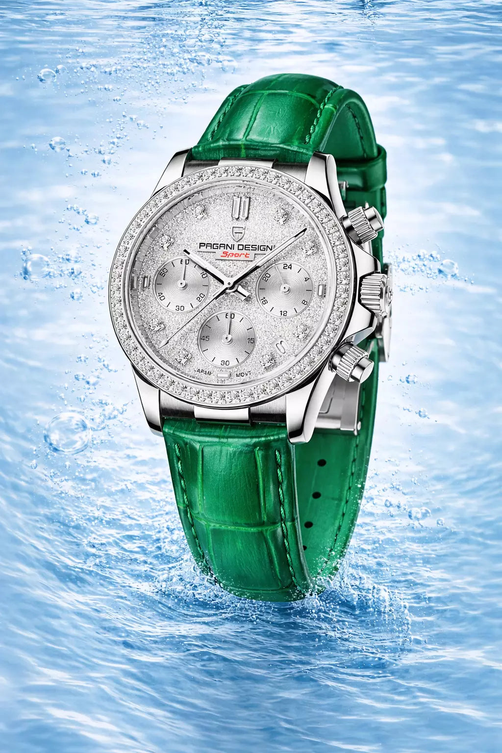 relogio feminino luxuoso Seraphine Green