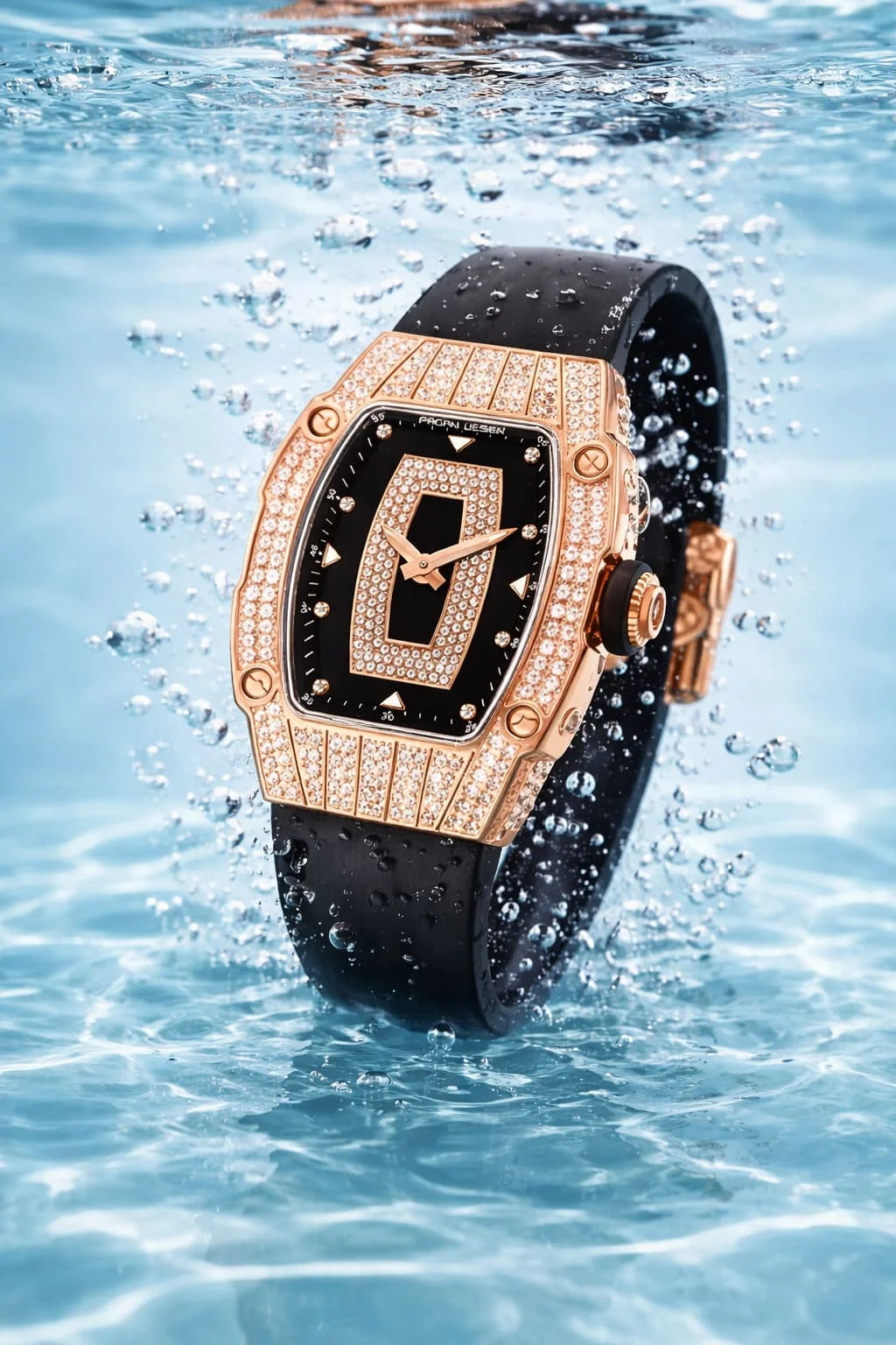 Relógio Feminino Dourado Orlisse Black Gold