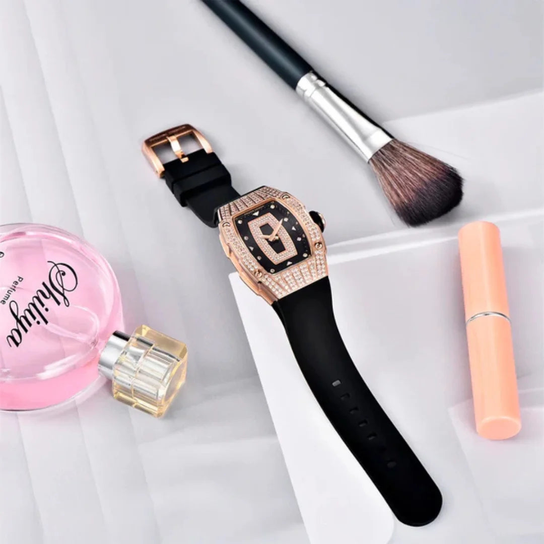 Relógio Feminino Dourado Orlisse Black Gold