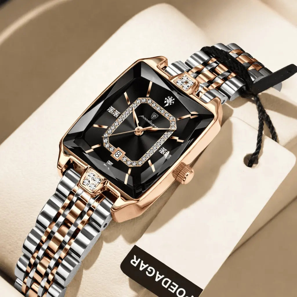 relogio feminino original Opaline Gold Black 2
