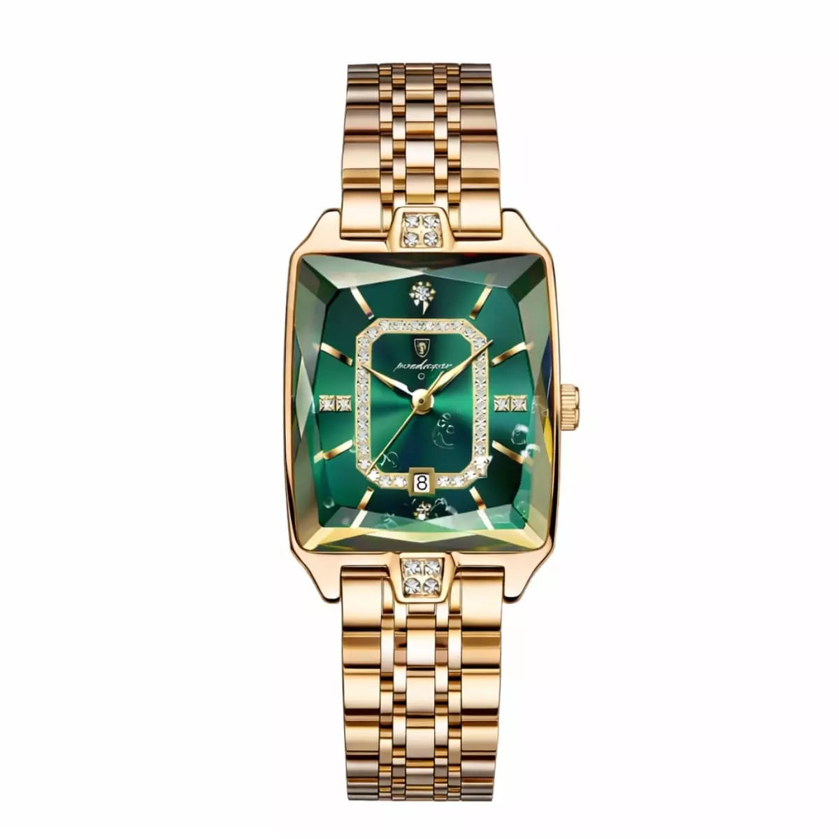 Relogio Feminino Modelo Opaline Emerald Gold