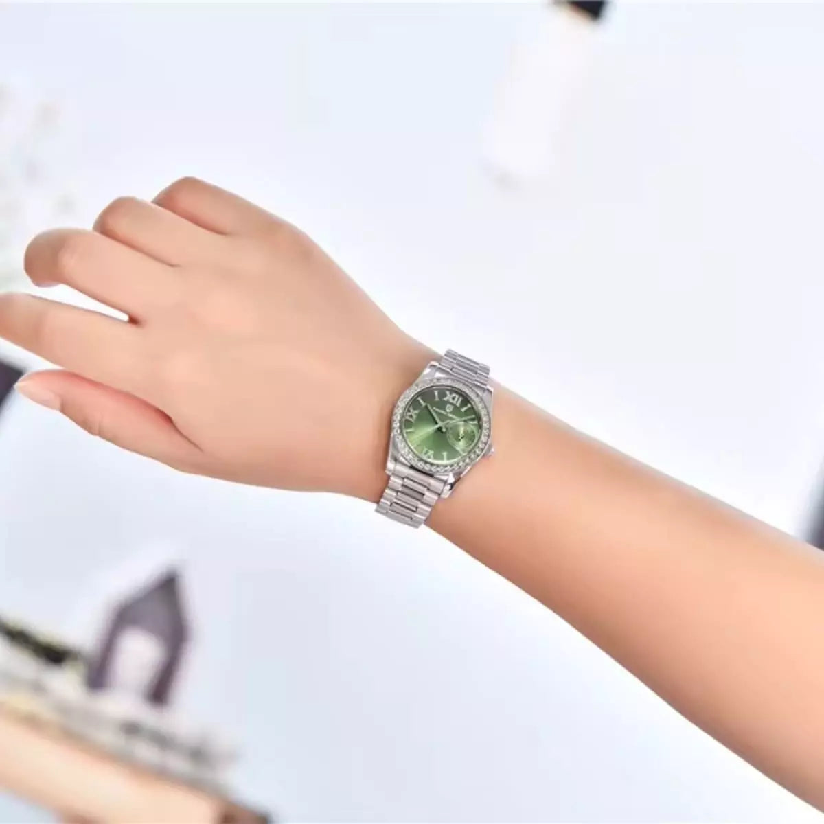 Relógio Feminino Verde Geneva Green