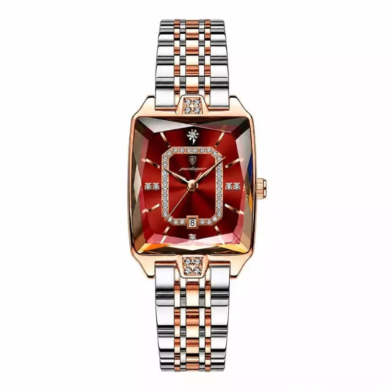 relogio feminino dourado  ruby celest