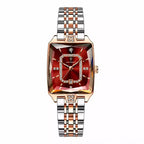 relogio feminino dourado  ruby celest