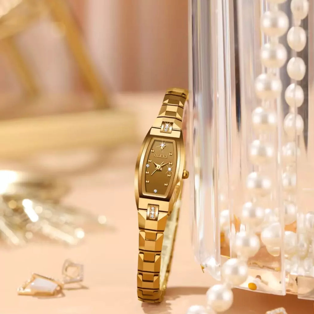 Relógio Feminino Pequeno Dourado Auréline Gold