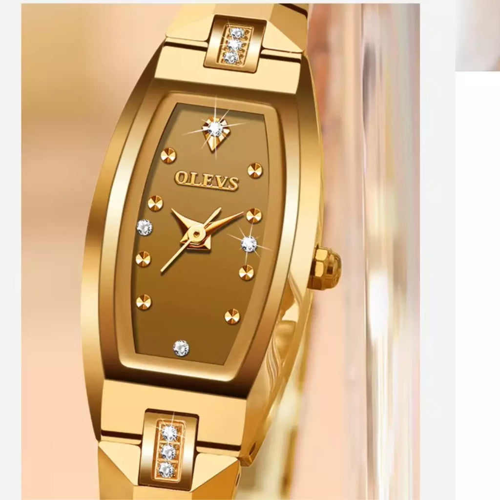 Relógio Feminino Pequeno Dourado Auréline Gold
