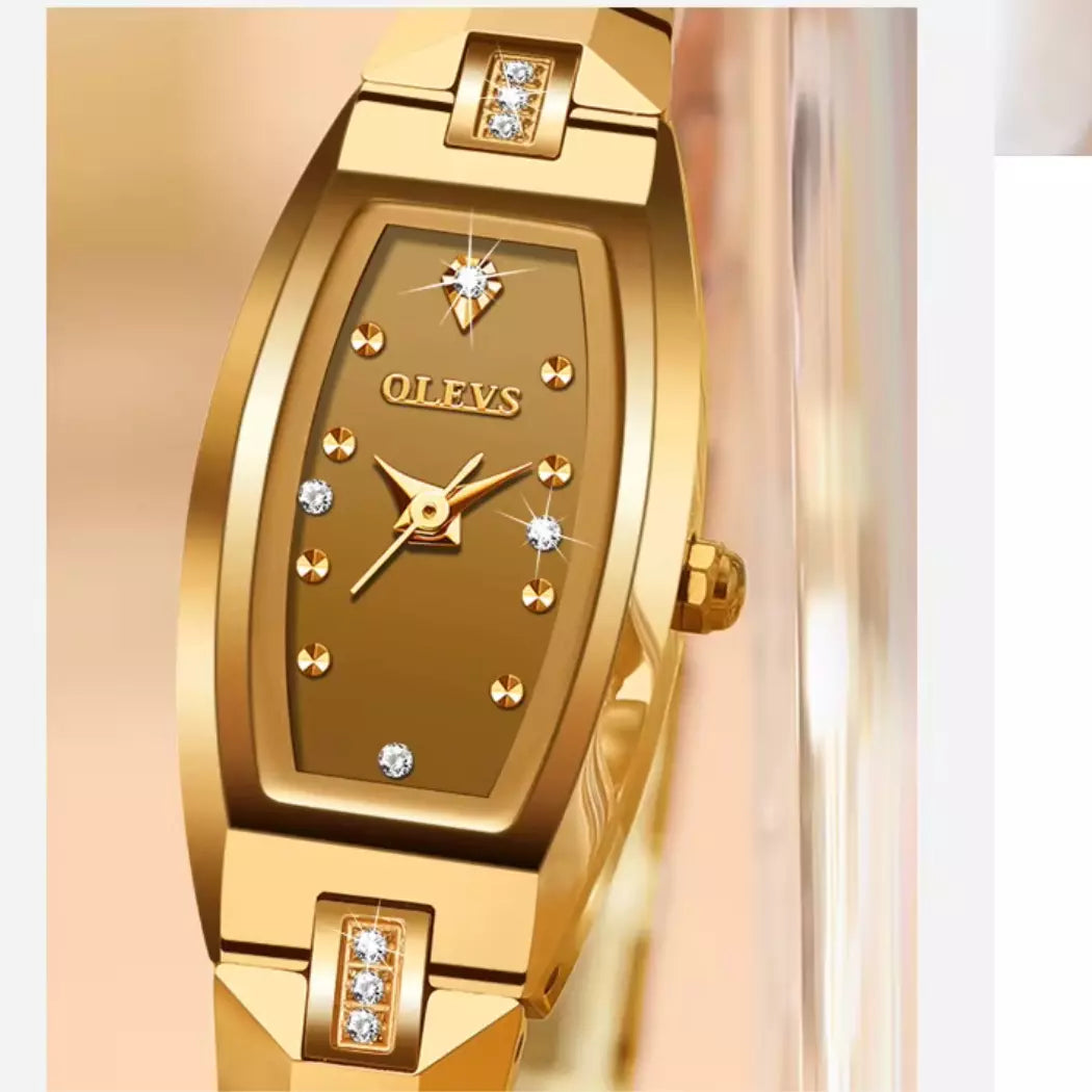 Relógio Feminino Pequeno Dourado Auréline Gold