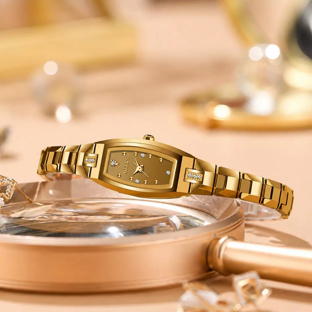 Relógio Feminino Pequeno Dourado Auréline Gold