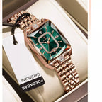 Relogio Feminino Modelo Opaline Emerald Gold