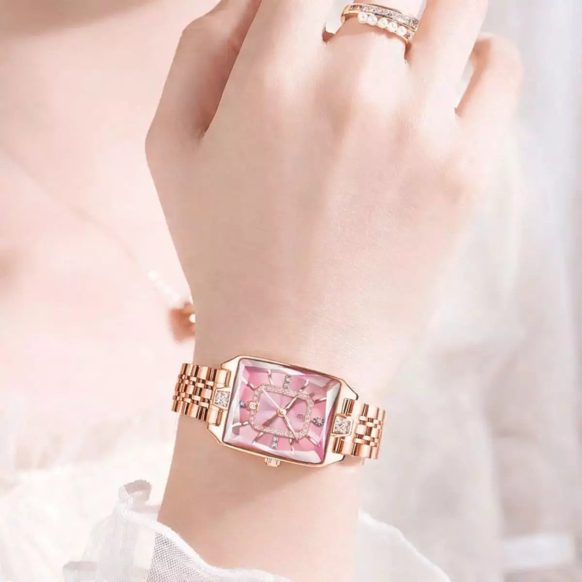 relogio  pequeno original Opaline rose