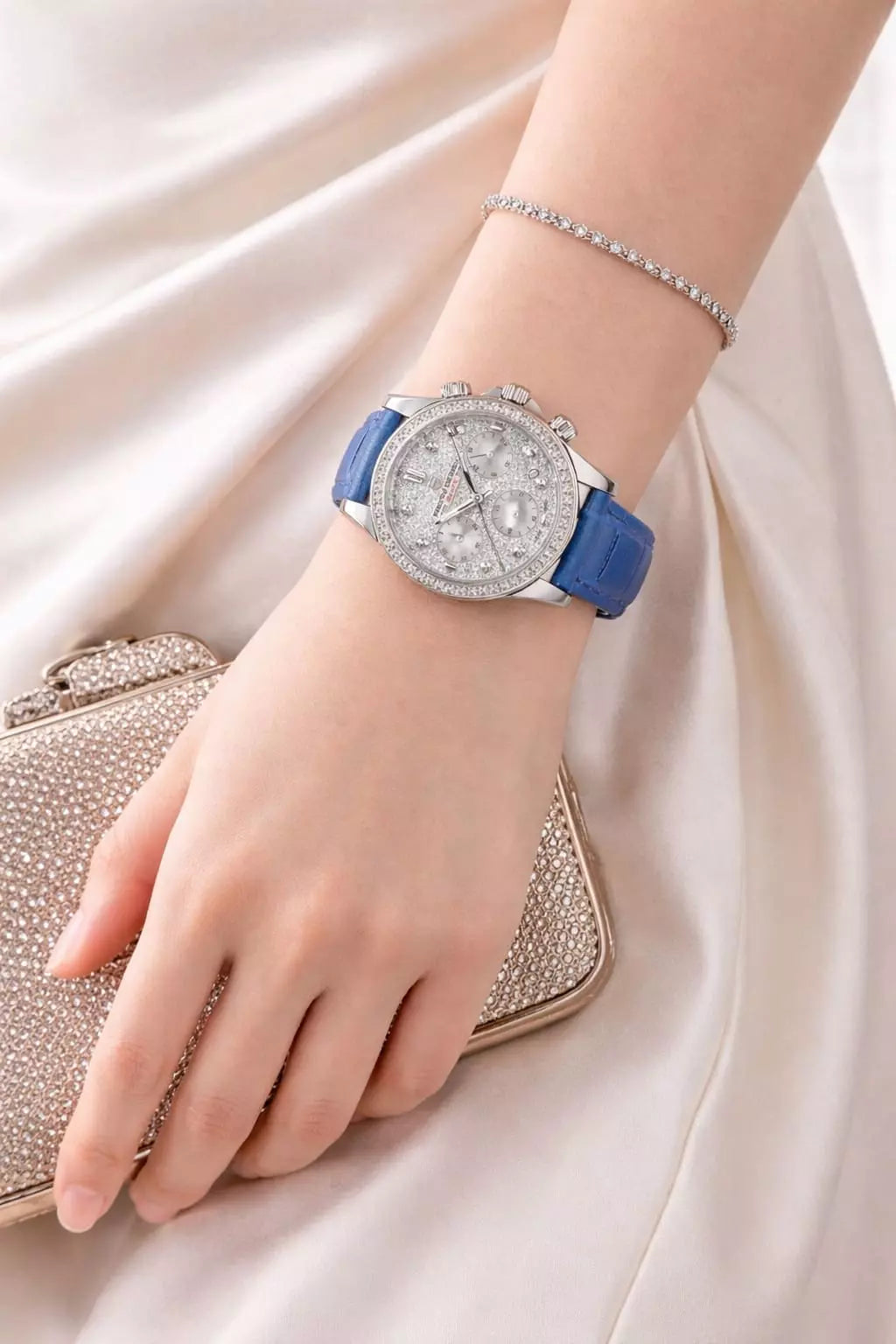 Relógio Feminino Azul Seraphine Blue
