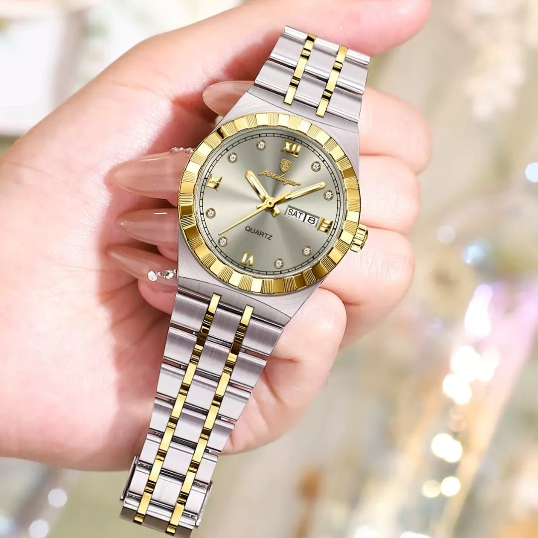 relogio feminino original 2celebre silver gold