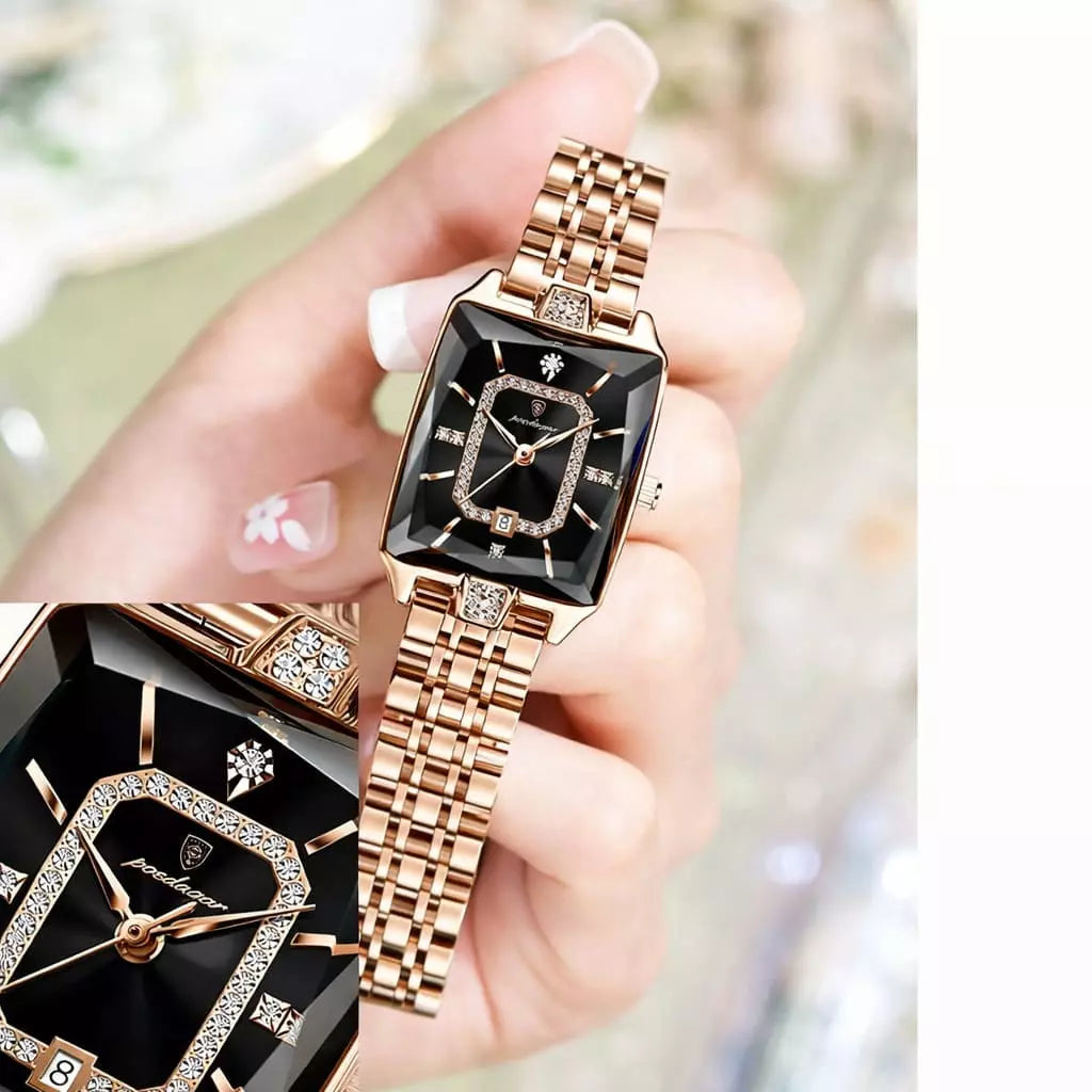 relogio feminino original-Opaline Gold Black