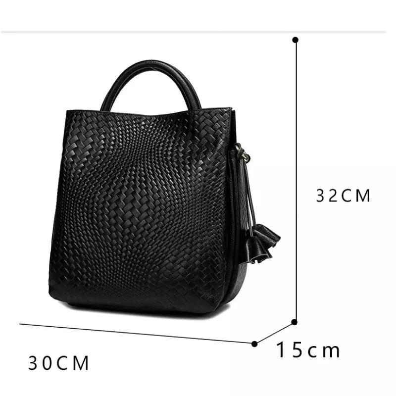 bolsa feminina grande de couro preta