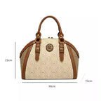bolsa feminina media de couro genuino