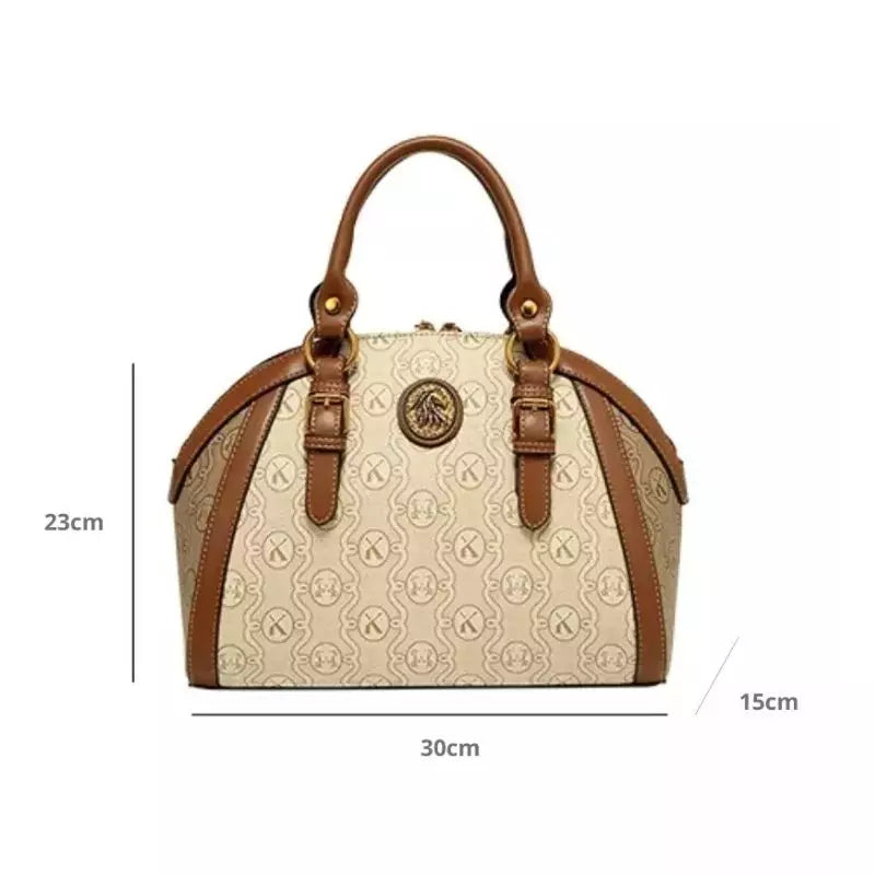bolsa feminina media de couro genuino