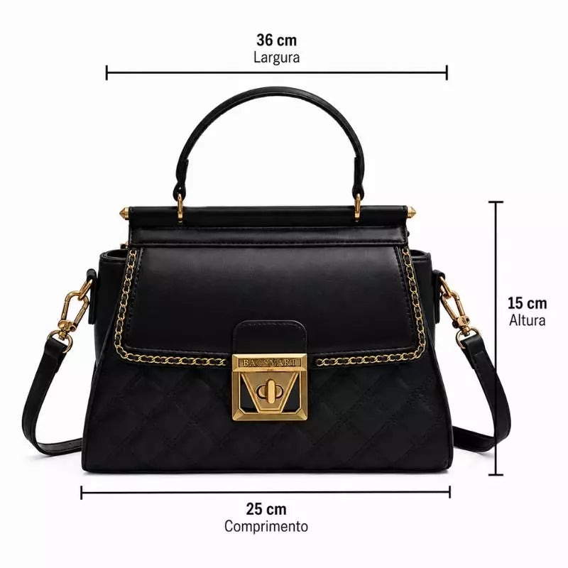 bolsa feminina media  Auréline Paris preta