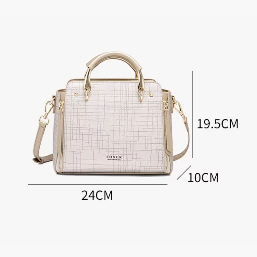 bolsa feminina transversal media em couro