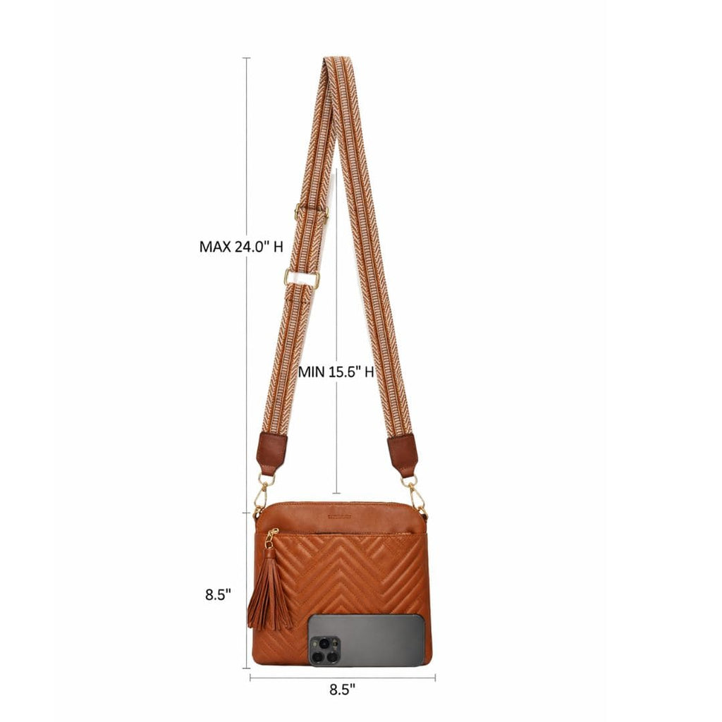 Bolsa Feminina Transversal Foxer Modelo Althena Brown