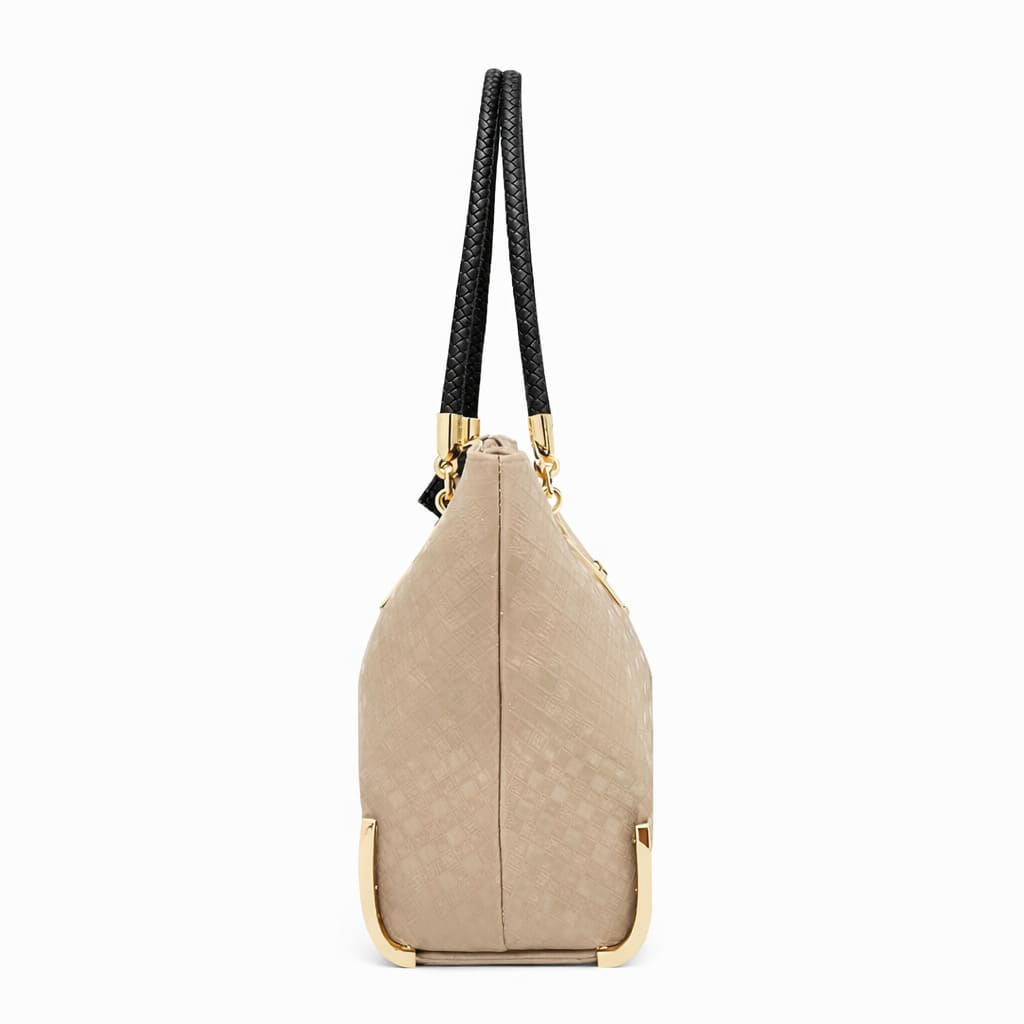 Bolsa Feminina Grande Foxer Modelo Velluto Beige